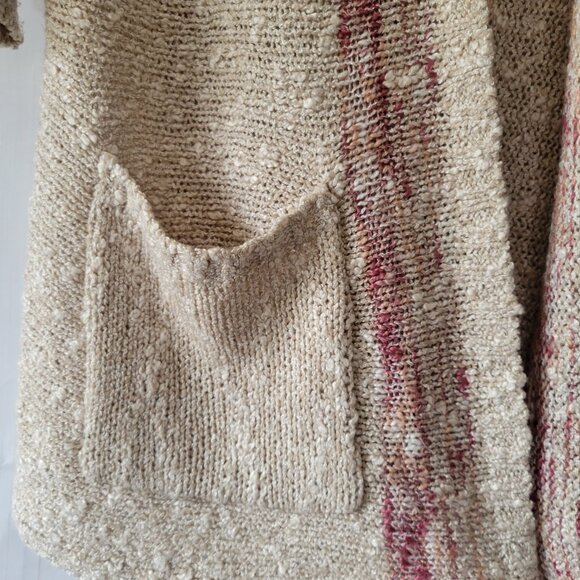 Christopher & Banks Textured Knit Open Front Women’s M Cardigan, ¾ Length Sleeve - Picture 2 of 10